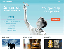 Tablet Screenshot of achievetravel.com